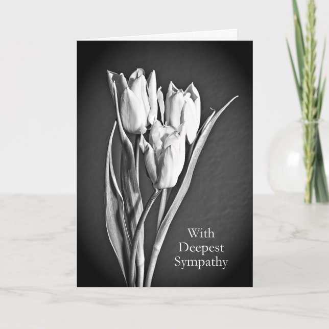 Carte de sympathie avec tulipes (Devant)