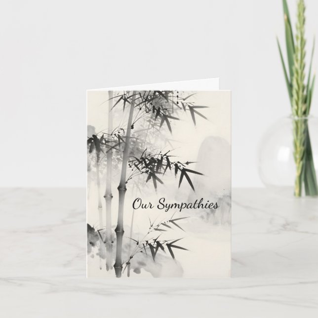 Carte de sympathie Bamboo Sumi-e (Devant)