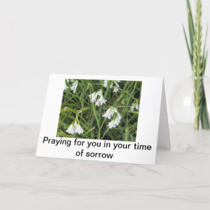 Carte de sympathie blanche de Bells