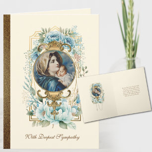 Carte de sympathie catholique religieuse Vierge Ma