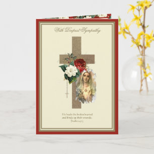 Carte de sympathie catholique Vierge Marie Jésus R