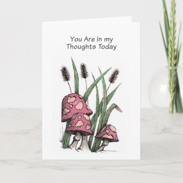 Carte de Sympathie chrétienne Champignons (Devant)