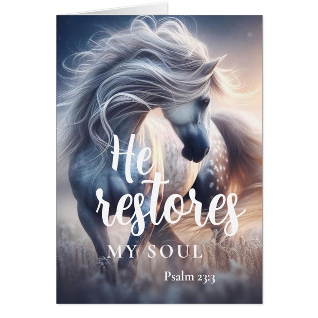 Carte de sympathie chrétienne Psaume 23:3 (Devant)