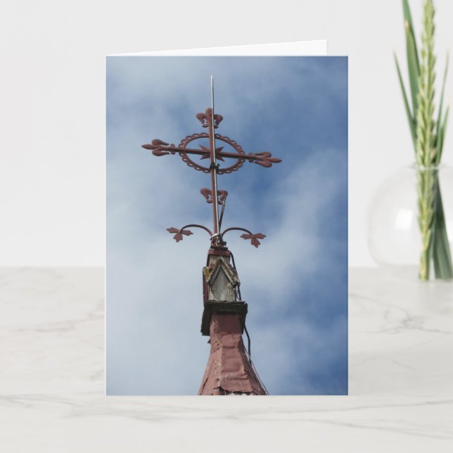 Carte de sympathie « Clocher de l'église de la Sai (Devant)