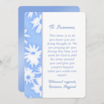 Carte de sympathie Color Me Daisies bleu ciel