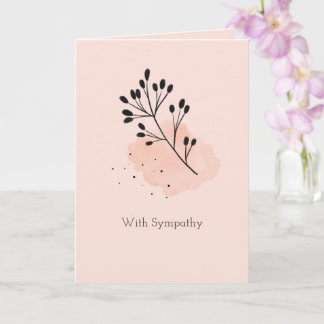 Carte de Sympathie contemporaine élégante