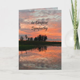 Carte de sympathie Coucher de soleil Eau Reflet Ci