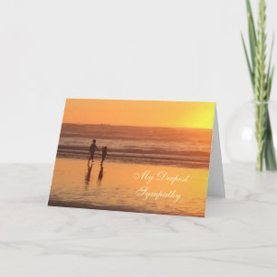 Carte de sympathie : Coucher de soleil sur la plag
