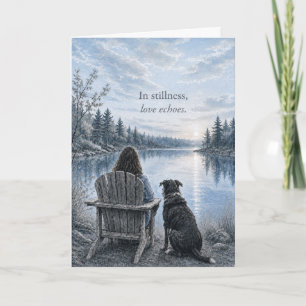 Carte de sympathie 'Dans le silence, l'amour réson