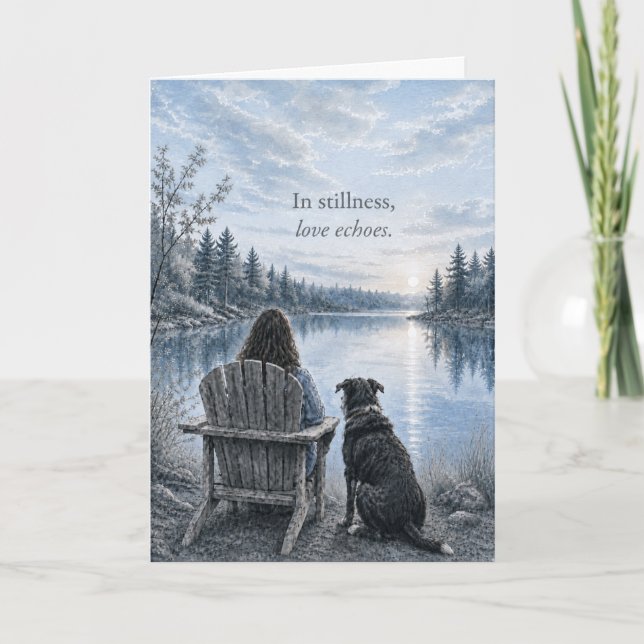 Carte de sympathie 'Dans le silence, l'amour réson (Devant)