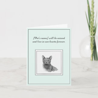 Carte de Sympathie de chat russe bleu