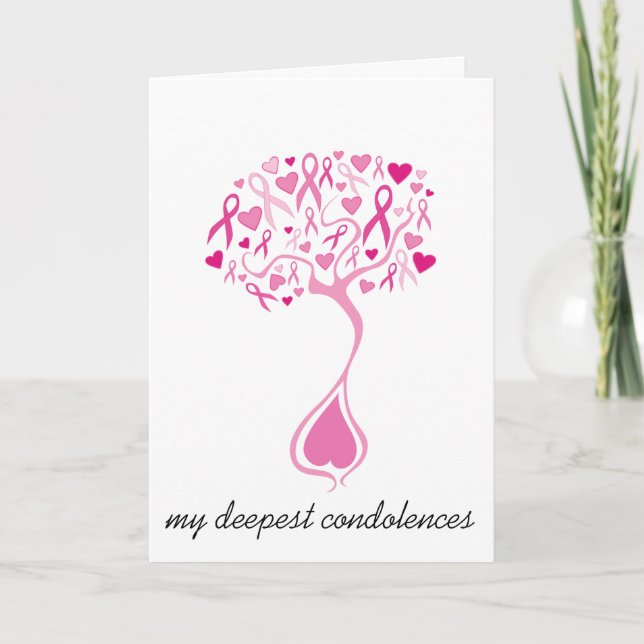 Carte de sympathie/de deuil pour le cancer du sein (Devant)