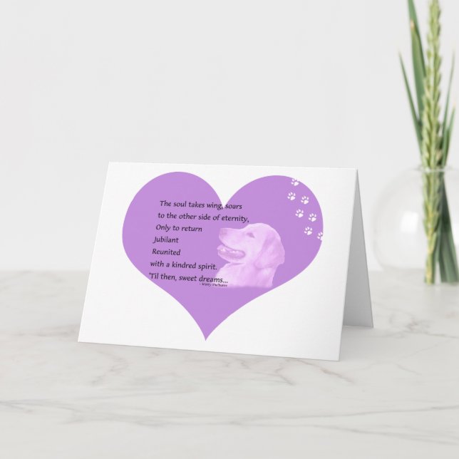 Carte de sympathie de golden retriever 1 (Devant)