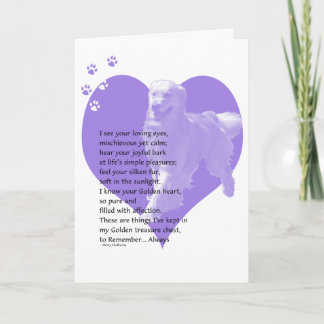 Carte de sympathie de golden retriever 2