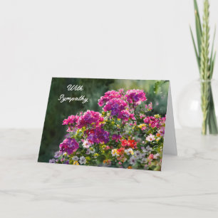 Carte de Sympathie de Jardin de Fleurs Sunny