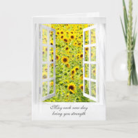 Carte de Sympathie de la fenêtre des tournesols ja