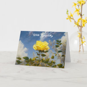 Carte de Sympathie de l'Art Floral Rose Jaune