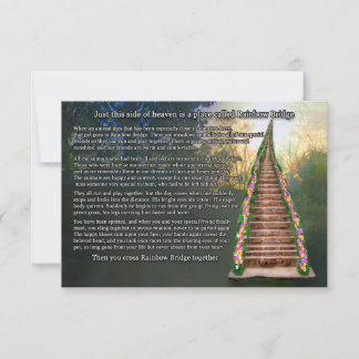 Carte de sympathie de perte de familiers Rainbow B