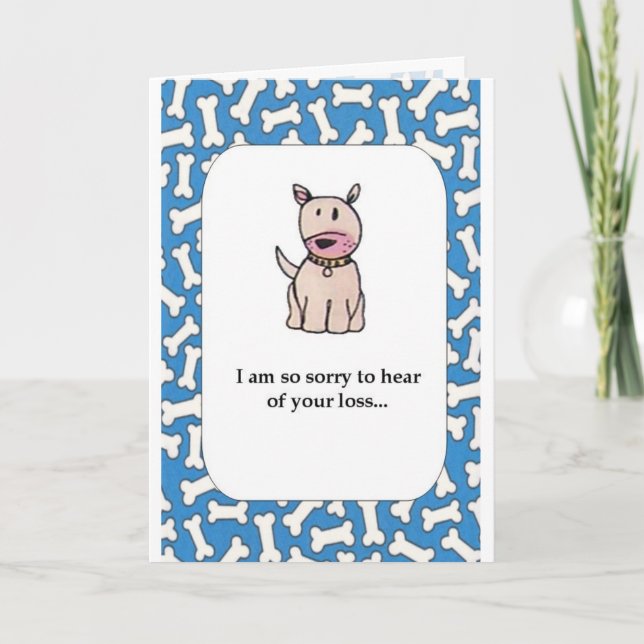 Carte de Sympathie de perte pour animaux de compag (Devant)