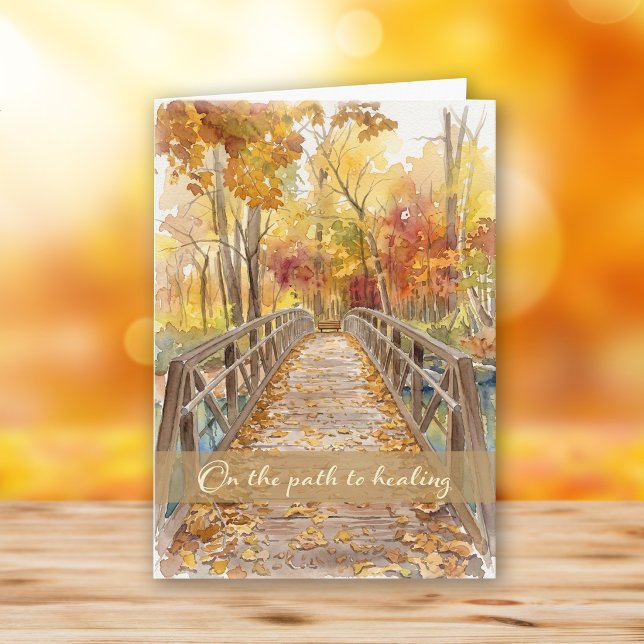 Carte de sympathie de pont d'automne (Créateur téléchargé)