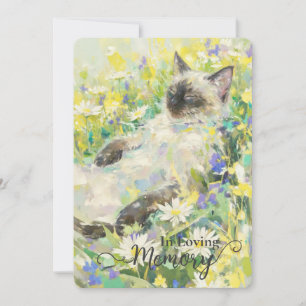 Carte de sympathie du chat siamois