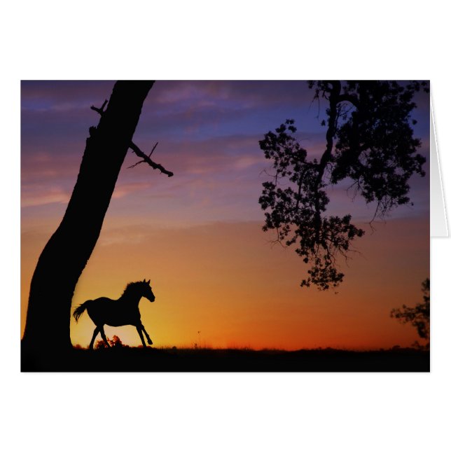 Carte de sympathie du cheval Esprit du cheval (Devant horizontal)