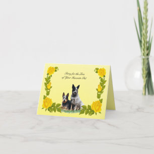 Carte de sympathie du chien de bétail australien e