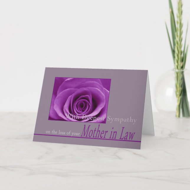 Carte de sympathie du Rose de la perte de la mère  (Devant)