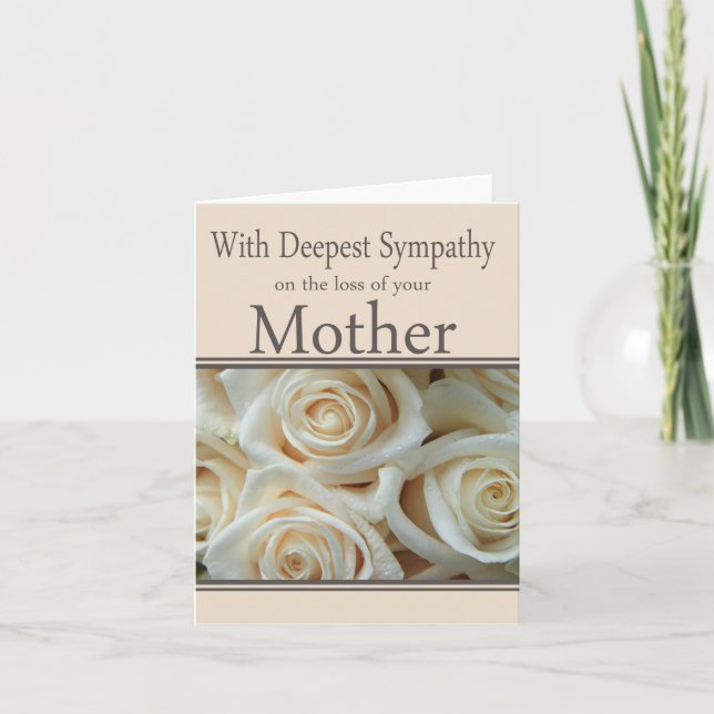 Carte de sympathie du Rose de la perte de mère (Devant)