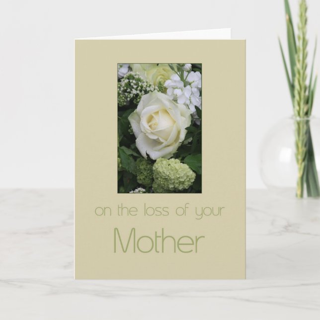 Carte de sympathie du Rose de la perte de mère (Devant)