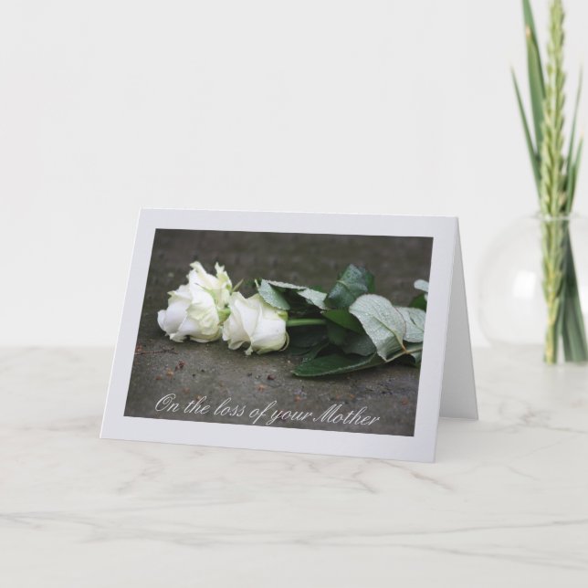 Carte de sympathie du Rose de la perte de mère (Devant)
