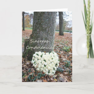 Carte de sympathie espagnole Sinceras Condolencias