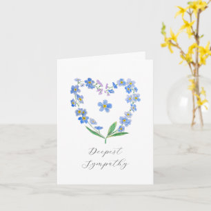 Carte de sympathie fleur de ne m'oublie pas amour