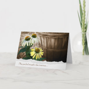 Carte de Sympathie Fleurs et Panier Bushel