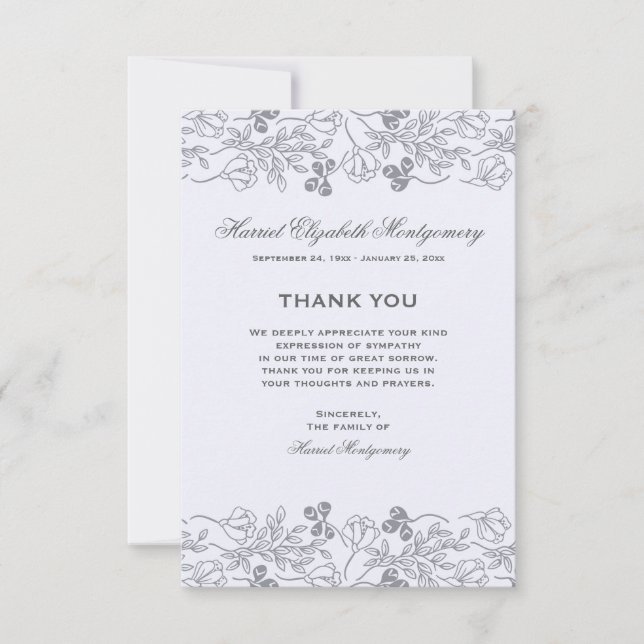 Carte de sympathie florale de frontières (Devant)