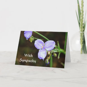 Carte de Sympathie Florale Fleur Bleu Foi