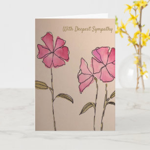 Carte de sympathie florale (intérieur vierge)