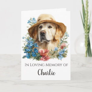 Carte de sympathie Golden Retriever Perte d'animal