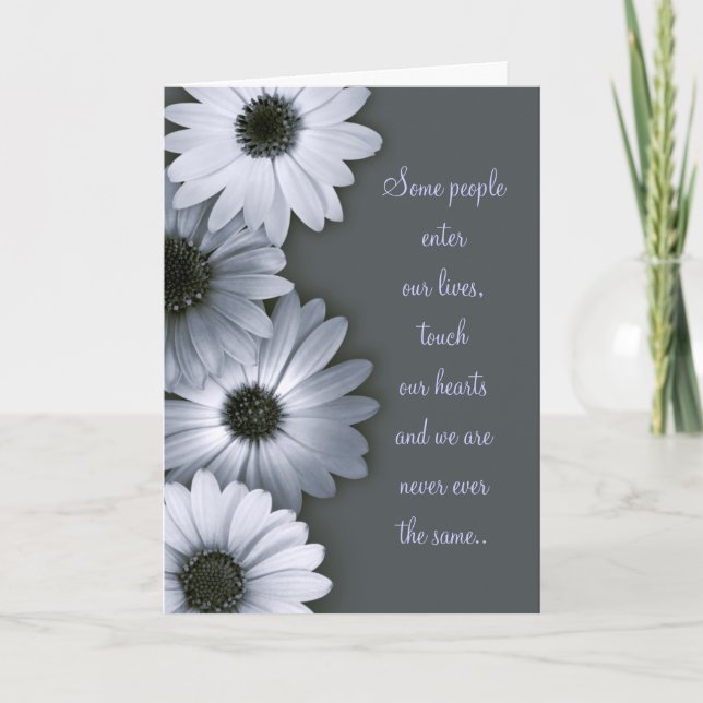 Carte de sympathie Monochrome Daisies (Devant)