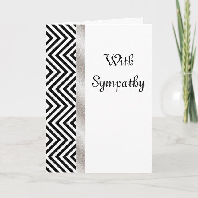 Carte de sympathie noire et blanche de Chevron (Devant)