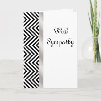 Carte de sympathie noire et blanche de Chevron