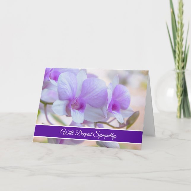 Carte de sympathie Orchidées (Devant)