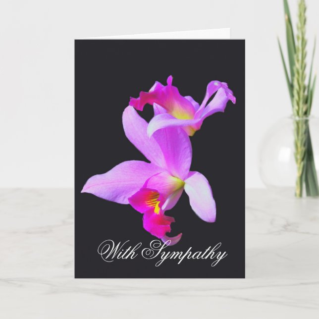 Carte de sympathie Orchidées (Devant)