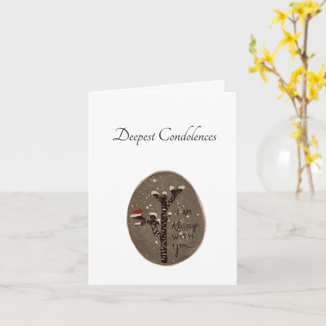 Carte de sympathie peinte à la main (Fleur jaune)