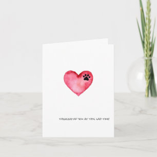 Carte de sympathie - Pensez à vous en ce moment tr