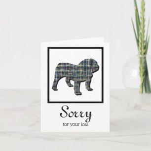 Carte de Sympathie pour animal de compagnie Bulldo