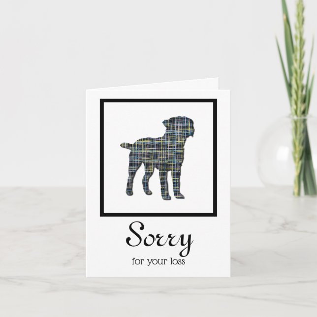 Carte de Sympathie pour animal de compagnie de chi (Devant)
