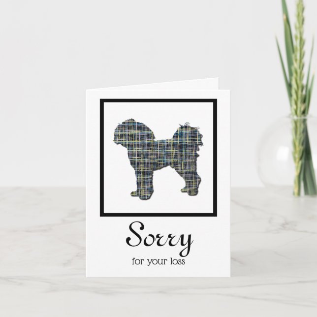 Carte de Sympathie pour animal de compagnie de chi (Devant)