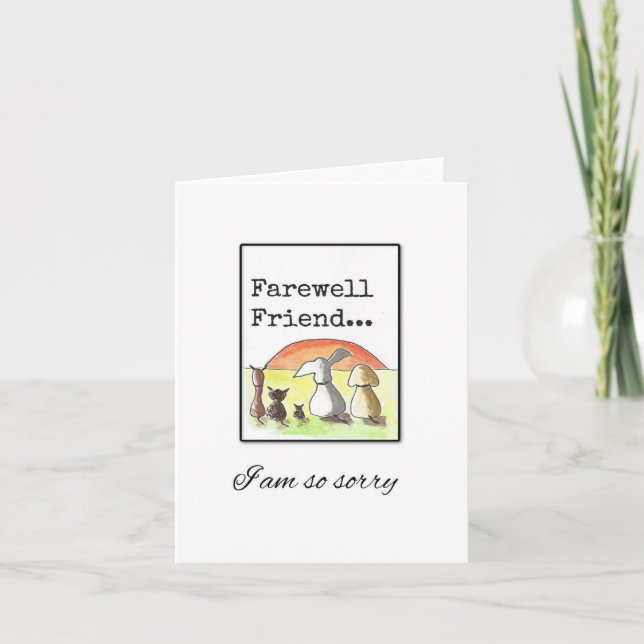 Carte de sympathie pour animaux de compagnie, Pert (Devant)