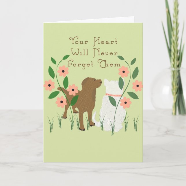 Carte de sympathie pour animaux de compagnie pour  (Devant)